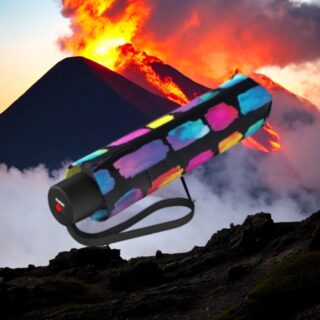 Knirps A.050 Ομπρέλα Χειροκίνητη Create Black Μαύρη Σχέδιο