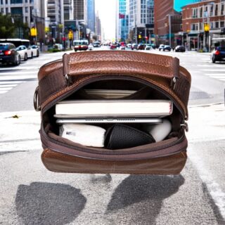 Δερμάτινο τσαντάκι ώμου Cardinal 6037 coffee