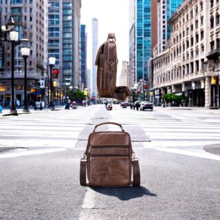 Δερμάτινο τσαντάκι ώμου Cardinal 6037 coffee