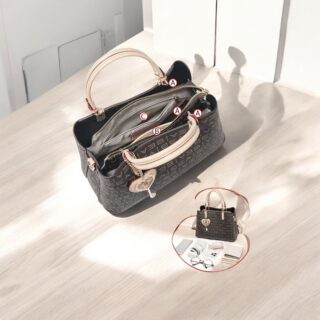 Foxer 9151147F Τσάντα Γυναικεία Καφέ Χιαστί PVC