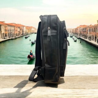 Δερμάτινο Σακίδιο Πλάτης diplomat  LV89 18.5L Μαύρο