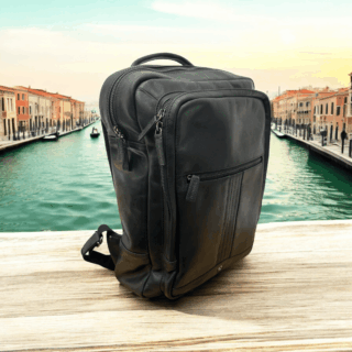 Δερμάτινο Σακίδιο Πλάτης diplomat  LV89 18.5L Μαύρο