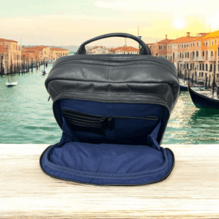 Δερμάτινο Σακίδιο Πλάτης diplomat  LV89 18.5L Μαύρο