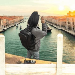 Δερμάτινο Σακίδιο Πλάτης diplomat  LV89 18.5L Μαύρο