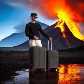 Βαλίτσες σκληρές Newcom (PP) μεσαία μεγάλη N1596 μαύρο