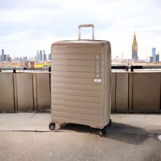 Verage Μεσαία Βαλίτσα Ταξιδίου Σκληρή Σαμπανιζέ με 4 Ρόδες Ύψους 65εκ.