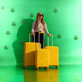 Βαλίτσες Σκληρές (σέτ 3 τεμαχίων) Newcom (PP) N1594 Κίτρινο