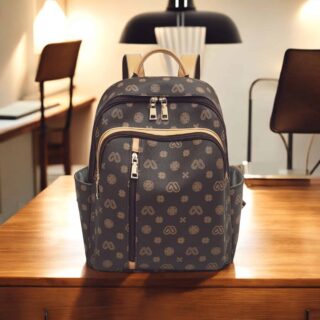 Γυναικείo Σακίδιο Πλάτης PVC Laorentou 9140156L καφέ