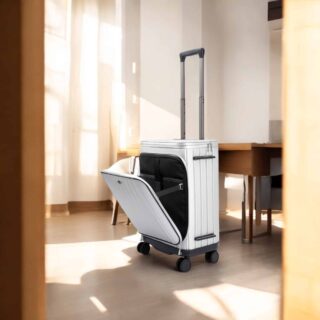 Βαλίτσα Laptop χειραποσκευή καμπίνας Bange YL200 ασημί