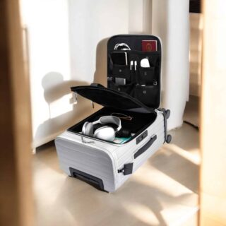 Βαλίτσα Laptop χειραποσκευή καμπίνας Bange YL200 ασημί