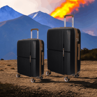 Βαλίτσα σκληρή Newcom (PP) μικρή μεσαία N1596 μαύρο