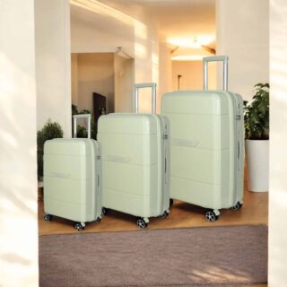 Βαλίτσα σκληρή Newcom (PP) (σετ 3 τεμαχίων) N1595 Πράσινο