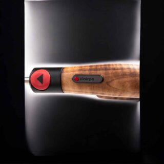 Knirps STEEL S.570 Μαύρη Ομπρέλα Αυτόματη με Ξύλινη Λαβή