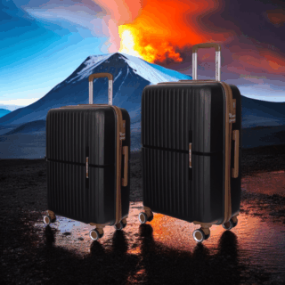 Βαλίτσες σκληρές Newcom (PP) μεσαία μεγάλη N1596 μαύρο