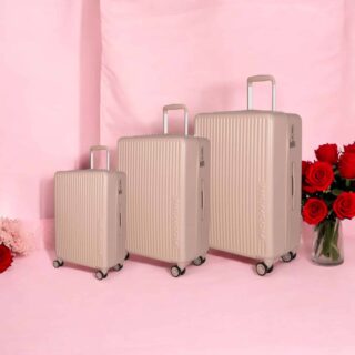 Βαλίτσες σκληρές Newcom (ABS+PC) (σετ 3 τεμαχίων) N1490 ροζ