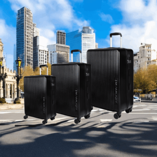 Βαλίτσες σκληρές Newcom ABS+PC σετ 3 τεμαχίων N1490 μαύρο