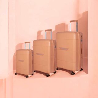 Βαλίτσα σκληρή Newcom (PP) (σετ 3 τεμαχίων) N1595 Σομόν