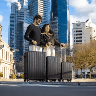 Βαλίτσες σκληρές Newcom ABS+PC σετ 3 τεμαχίων N1490 μαύρο