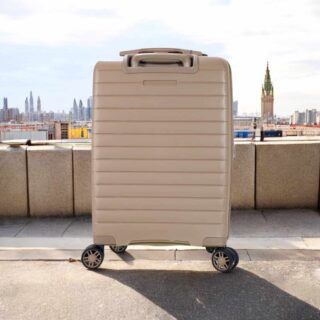 Verage Μεσαία Βαλίτσα Ταξιδίου Σκληρή Σαμπανιζέ με 4 Ρόδες Ύψους 65εκ.