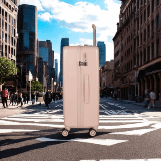 Βαλίτσες σκληρές Newcom (ABS+PC) μεσαία μεγάλη N1490 ροζ