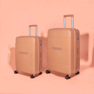 Βαλίτσα σκληρή Newcom (PP) μεσαία μεγάλη N1595 Σομόν