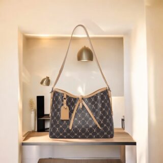 Foxer 9151164F Τσάντα Γυναικεία Καφέ Χιαστί Ώμου PVC