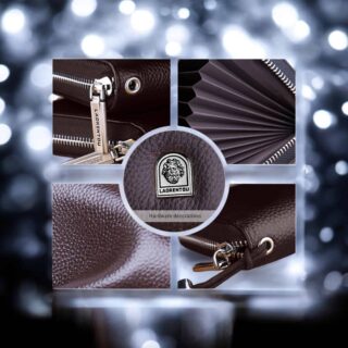 Δερμάτινο Ανδρικό πορτοφόλι Laorentou 821j010L σκούρο καφέ