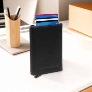 Chesterfield Δερμάτινο Ανδρικό Πορτοφόλι RFID Μαύρο