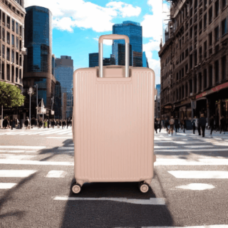 Βαλίτσες σκληρές Newcom (ABS+PC) μεσαία μεγάλη N1490 ροζ