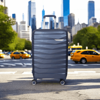 Βαλίτσες σκληρές Newcom (PP) μεσαία μεγάλη N1597 μπλέ