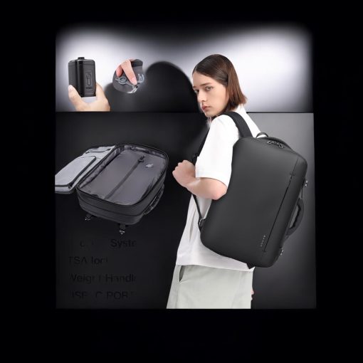 Σακίδιο πλάτης vacuum Tsa Lock με ζυγαριά 36L Laptop 17.3” Bange 1909-8 μαύρο - Image 3