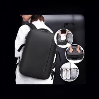 Bange 1909-8 Μαύρο 36L Σακίδιο Vacuum TSA Lock Laptop 17.3”