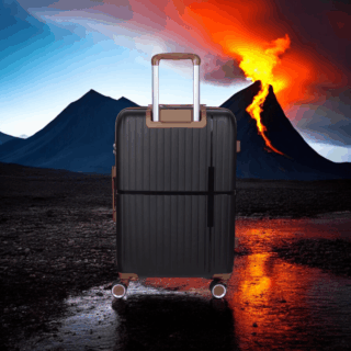 Βαλίτσες σκληρές Newcom (PP) μεσαία μεγάλη N1596 μαύρο