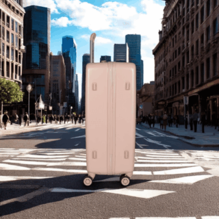 Βαλίτσες σκληρές Newcom (ABS+PC) μεσαία μεγάλη N1490 ροζ