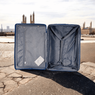 Verage Μεσαία Βαλίτσα Ταξιδίου Σκληρή Σαμπανιζέ με 4 Ρόδες Ύψους 65εκ.