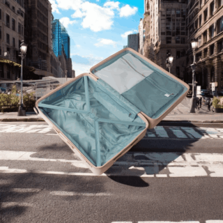 Βαλίτσες σκληρές Newcom (ABS+PC) μεσαία μεγάλη N1490 ροζ