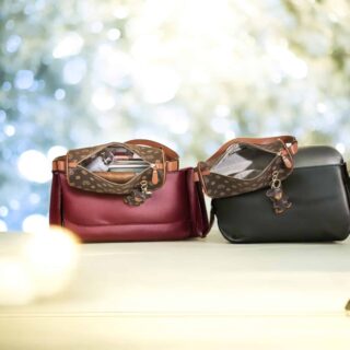 Γυναικεία Τσάντα PVC Χιαστί/Χειρός Laorentou 9140154L καφέ