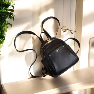 Δερμάτινo Γυναικείo Σακίδιο Πλάτης Laorentou 900412L μαύρο