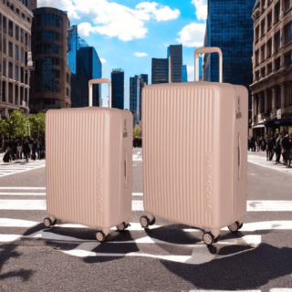 Βαλίτσες σκληρές Newcom (ABS+PC) μεσαία μεγάλη N1490 ροζ