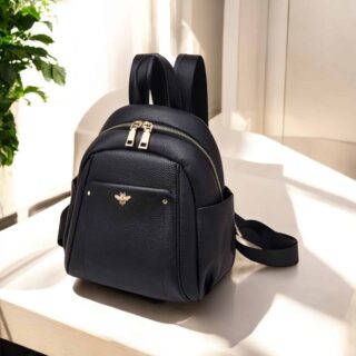 Δερμάτινo Γυναικείo Σακίδιο Πλάτης Laorentou 900412L μαύρο