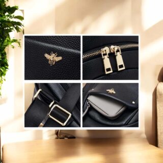 Δερμάτινo Γυναικείo Σακίδιο Πλάτης Laorentou 900412L μαύρο