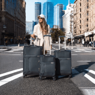 Βαλίτσες trolley (σετ 3 τεμαχίων) Cardinal 3800 σκούρο μπλέ