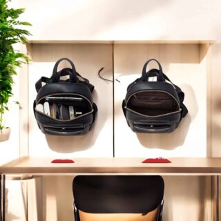 Δερμάτινo Γυναικείo Σακίδιο Πλάτης Laorentou 900412L μαύρο