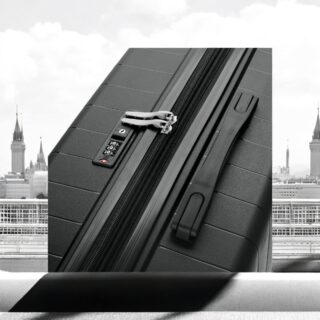 Verage Μεσαία Βαλίτσα Ταξιδίου Σκληρή Μαύρο με 4 Ρόδες Ύψους 65εκ.