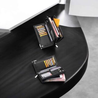 Δερμάτινο Ανδρικό πορτοφόλι William Polo 209 smooth black