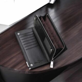 Δερμάτινο Ανδρικό πορτοφόλι William Polo 209 smooth black