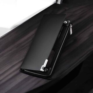 Δερμάτινο Ανδρικό πορτοφόλι William Polo 209 smooth black