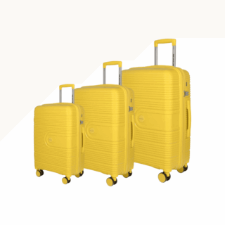 Βαλίτσες Σκληρές (σέτ 3 τεμαχίων) Newcom (PP) N1594 Κίτρινο