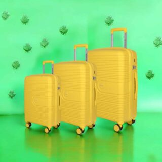 Βαλίτσες Σκληρές (σέτ 3 τεμαχίων) Newcom (PP) N1594 Κίτρινο