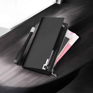 Δερμάτινο Ανδρικό πορτοφόλι William Polo 209 smooth black